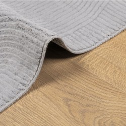 Tapis IZA poils courts style scandinave gris 120x170 cm 