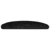 Tapis d'escalier 30 pcs noir 65x21x4 cm 