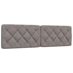 Coussin de tête de lit taupe 180 cm tissu 