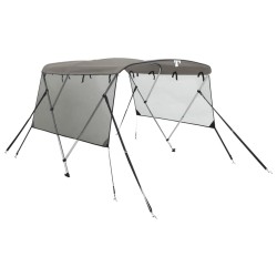 Toit bimini à 3 arceaux parois en maille 183x(185-198)x137 cm 