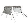 Toit bimini à 3 arceaux parois en maille 183x(185-198)x137 cm 