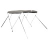 Toit bimini à 3 arceaux parois en maille 183x(185-198)x137 cm 