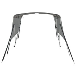 Toit bimini à 3 arceaux parois en maille 183x(185-198)x137 cm 