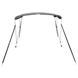 Toit bimini à 3 arceaux parois en maille 183x(185-198)x137 cm 