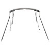 Toit bimini à 3 arceaux parois en maille 183x(185-198)x137 cm 