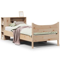 Cadre de lit sans matelas 90x200 cm bois de pin massif 