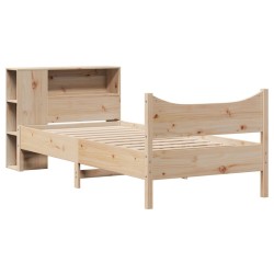 Cadre de lit sans matelas 90x200 cm bois de pin massif 
