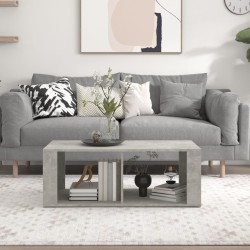 Table basse Gris béton 100x50x36 cm Bois d'ingénierie 