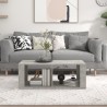 Table basse Gris béton 100x50x36 cm Bois d'ingénierie 