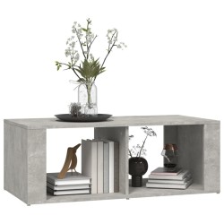 Table basse Gris béton 100x50x36 cm Bois d'ingénierie 