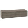 Boîte de rangement de jardin gris 220x50x58 cm résine tressée 