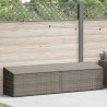 Boîte de rangement de jardin gris 220x50x58 cm résine tressée 