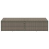 Boîte de rangement de jardin gris 220x50x58 cm résine tressée 