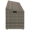Boîte de rangement de jardin gris 220x50x58 cm résine tressée 