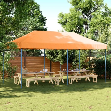 Tente de réception pliable escamotable orange 580x292x315 cm 