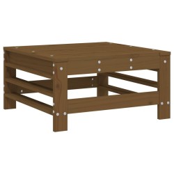 Salon de jardin 3 pcs marron miel bois de pin massif 