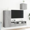 Unités murales TV 4 pcs sonoma gris bois d'ingénierie 