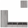Unités murales TV 4 pcs sonoma gris bois d'ingénierie 