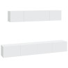 Ensemble de meubles TV 4 pcs Blanc Bois d'ingénierie 