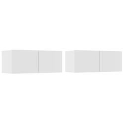 Ensemble de meubles TV 4 pcs Blanc Bois d'ingénierie 