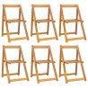 Chaises pliables de jardin lot de 6 Bois d'acacia massif 