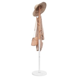 Porte-manteau blanc 172 cm fer enduit de poudre 