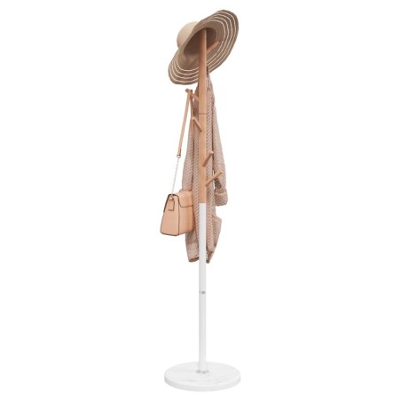 Porte-manteau blanc 172 cm fer enduit de poudre 