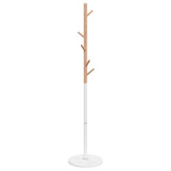 Porte-manteau blanc 172 cm fer enduit de poudre 