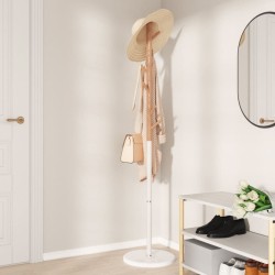 Porte-manteau blanc 172 cm fer enduit de poudre 