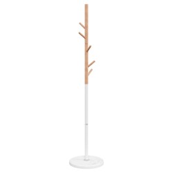 Porte-manteau blanc 172 cm fer enduit de poudre 