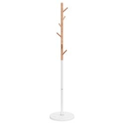 Porte-manteau blanc 172 cm fer enduit de poudre 