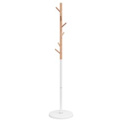 Porte-manteau blanc 172 cm fer enduit de poudre 