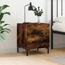 Table de chevet chêne fumé 40x35x47,5 cm bois d’ingénierie 