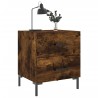 Table de chevet chêne fumé 40x35x47,5 cm bois d’ingénierie 