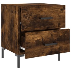 Table de chevet chêne fumé 40x35x47,5 cm bois d’ingénierie 