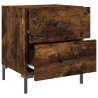 Table de chevet chêne fumé 40x35x47,5 cm bois d’ingénierie 