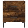 Table de chevet chêne fumé 40x35x47,5 cm bois d’ingénierie 
