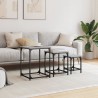 Tables basses gigognes 3 pcs sonoma gris bois d'ingénierie 