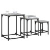 Tables basses gigognes 3 pcs sonoma gris bois d'ingénierie 