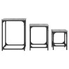 Tables basses gigognes 3 pcs sonoma gris bois d'ingénierie 