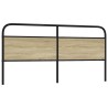 Tête de lit chêne sonoma 200 cm acier et bois d'ingénierie 