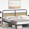 Tête de lit chêne sonoma 200 cm acier et bois d'ingénierie 