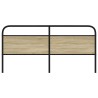Tête de lit chêne sonoma 200 cm acier et bois d'ingénierie 
