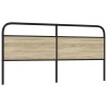 Tête de lit chêne sonoma 200 cm acier et bois d'ingénierie 