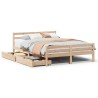Cadre de lit sans matelas 120x200 cm bois de pin massif 