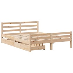 Cadre de lit sans matelas 120x200 cm bois de pin massif 