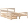 Cadre de lit sans matelas 120x200 cm bois de pin massif 