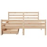 Cadre de lit sans matelas 120x200 cm bois de pin massif 