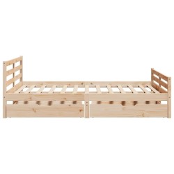 Cadre de lit sans matelas 120x200 cm bois de pin massif 