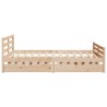 Cadre de lit sans matelas 120x200 cm bois de pin massif 